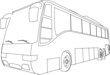 otobüsün vektör illüstrasyonu