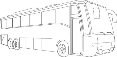 Otobüs bir vektör illüstrasyonudur