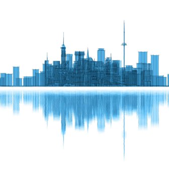 Beyaz arkaplan vektöründe Kanada silueti