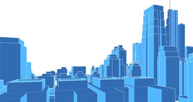 3d mimari sanat, vektör illüstrasyonu