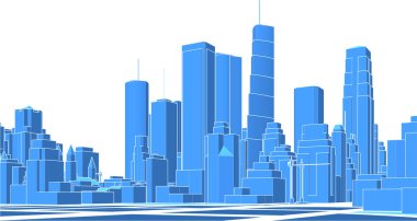 3d şehir illüstrasyonu, 3d tasarım, mimarlık sanatı, dijital mimari tasarım, kentsel arkaplan