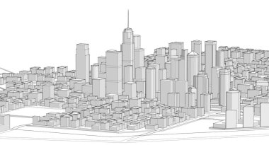 3D tasarım şehir modeli