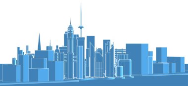 Şehir panoraması, illüstrasyon. vektör sanatı