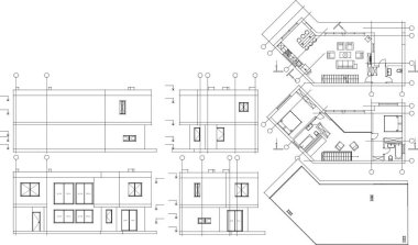 ev konsepti çizimi 3 boyutlu illüstrasyon