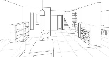 tasarım iç yatak odası.