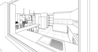 tasarım iç tasarımı, taslak, kablo çerçeve oluşturma