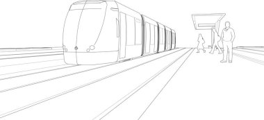 Metrodaki tren istasyonu.