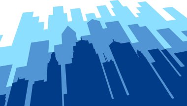 Şehir mimarisi ve binalarının 3 boyutlu çizimi