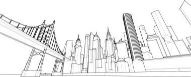 soyut mimari duvar kağıdı tasarımı, dijital konsept arkaplan