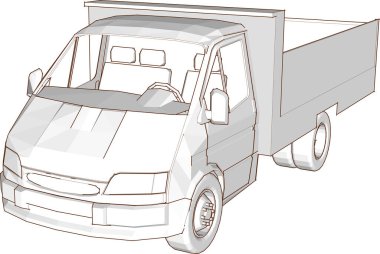 Kamyonun vektör çizimi