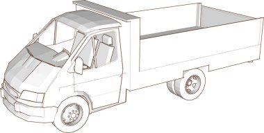 bir kamyon vektör çizimi.