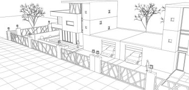 ev içi taslak 3D oluşturma