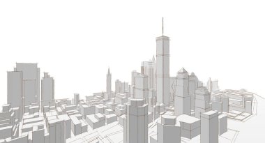 soyut mimari duvar kağıdı tasarımı, dijital konsept arkaplan