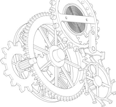 Bir mekanizmanın dişlileri.