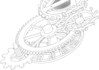 beyaz arkaplanda dişli tekerlekler