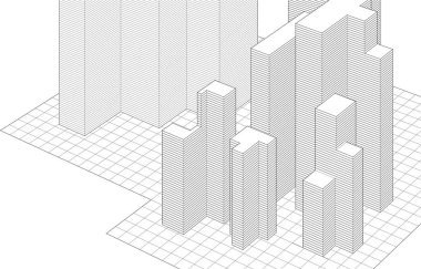 çizilmiş mimari çizim, dijital arkaplan