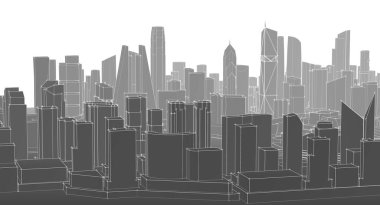 New York şehrinin 3 boyutlu modeli.