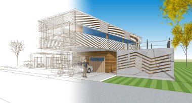 ev çizimi 3 boyutlu resimleme