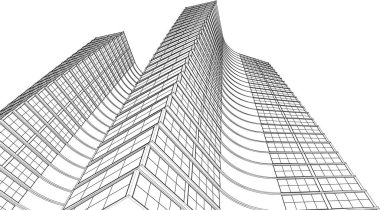 soyut mimari duvar kağıdı tasarımı, dijital konsept arkaplan