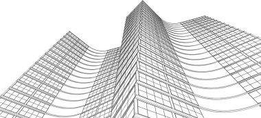 soyut mimari duvar kağıdı tasarımı, dijital konsept arkaplan