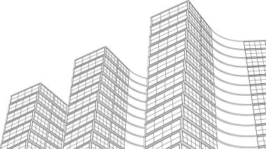 soyut mimari duvar kağıdı tasarımı, dijital konsept arkaplan