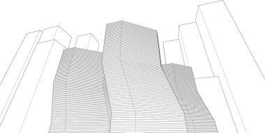 soyut mimari duvar kağıdı tasarımı, dijital konsept arkaplan