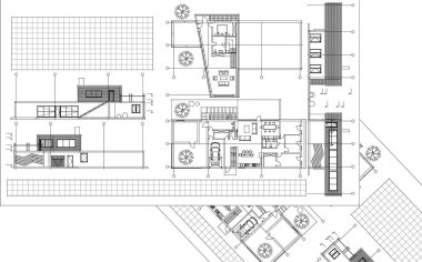 ev planı çizimi 3 boyutlu illüstrasyon