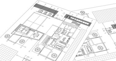 Mimari sanat, tasarım, siyah ve tasarım şekillerinin çizimi,