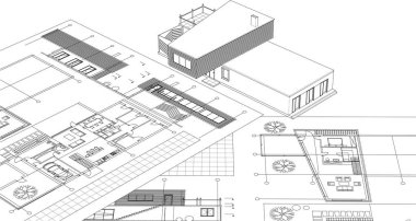 ev mimarisi konsepti 3 boyutlu oluşturma