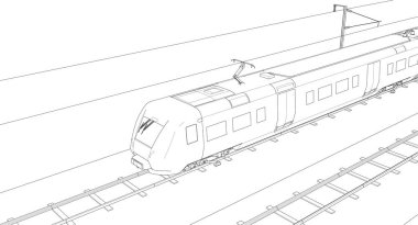 tren hattı çizimi 3d
