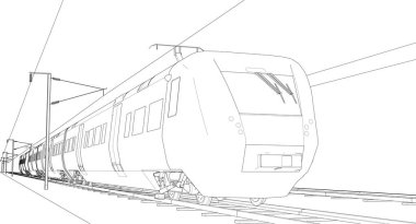 Demiryoluna giden tren hattı.