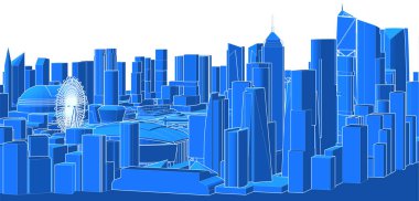 modern şehir 3D oluşturma