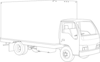 bir arabanın vektör çizimi