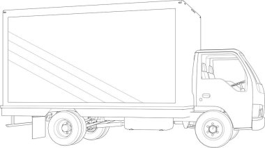 Bir kamyonun vektör çizimi