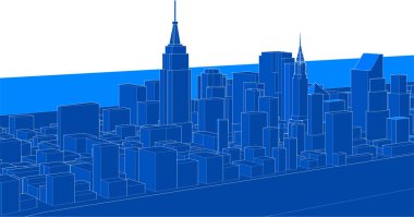 3D şehir illüstrasyonu, 3D canlandırma