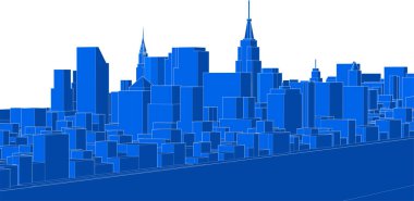 şehir 3d vektör sanatı