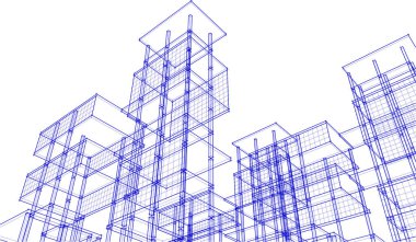 mimari sanat konsepti, vektör illüstrasyonu