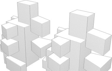 hatları olan tel örgülü şehir binası