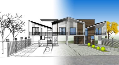 ev ve sokak tasarımı, çerçeveli çerçeve arkaplan