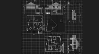 3D mimari plan, mimari duvar kağıdı