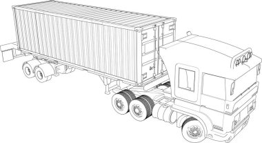 kamyon yük kamyonu vektörü
