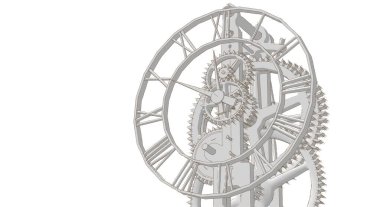 beyaz zemin üzerine metal Dişliler