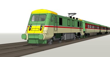 bir yolcu treni görüntüsü