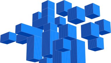 Soyut küp arkaplanı. 3d illüstrasyon.