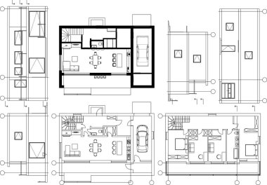 3d mimari plan, vektör illüstrasyonu