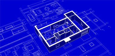 soyut mimari duvar kağıdı tasarımı, dijital konsept arkaplan