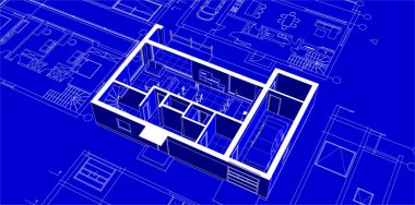 dahili planın eskiz tasarımı, 3 boyutlu görüntüleme