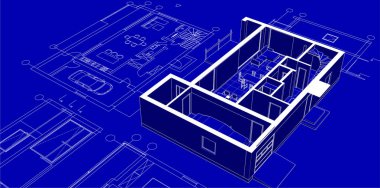 Mimari çizimlerin çizimi, vektör çizimi