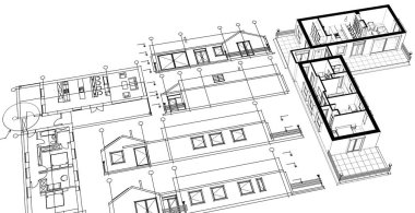 ev çizimi, 3 boyutlu resim.