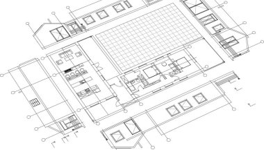 Planlı bir binanın çizimi